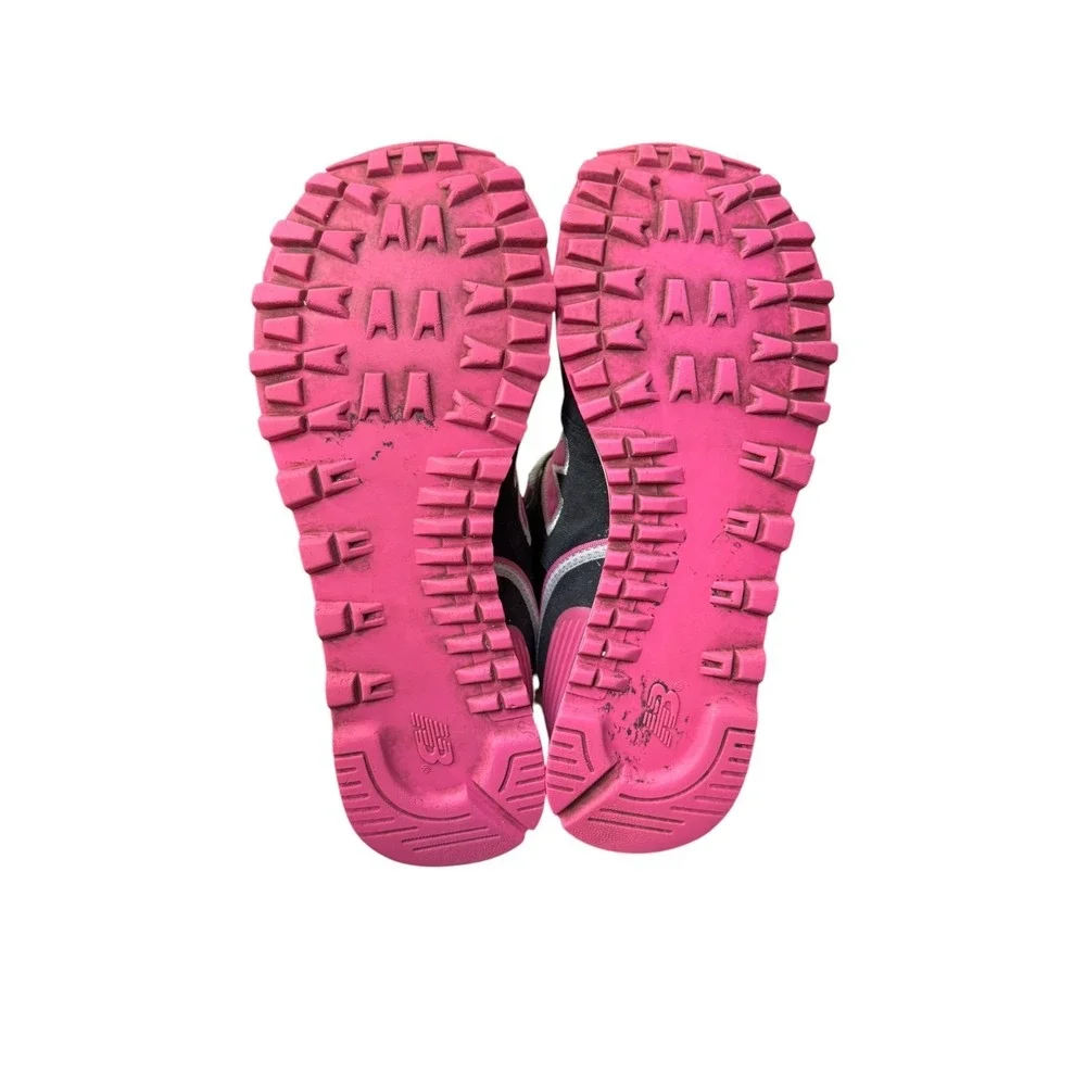 New Balance 574 Womens Sneakers Navy Pink Suede Mesh‎ Running Shoes WL574